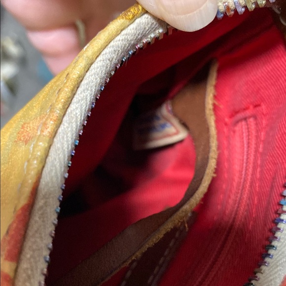 Dooney & Bourke Mini Bag in Golden Tan with Floral Accents - Picture 4 of 5